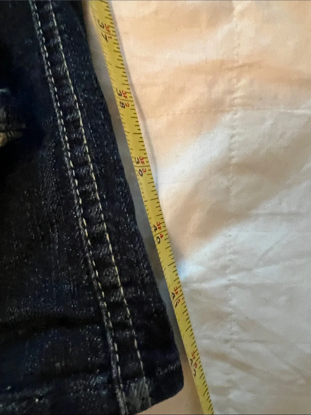 7 For All Mankind Dark Blue Denim Bootcut Jeans with Embellished Back Pocket